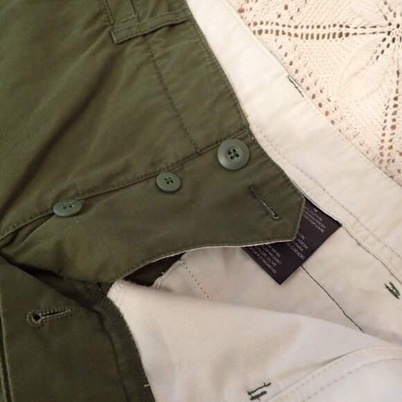 Wide Leg Olive Green Women's Pants - Picture 4 of 8